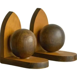 Serre-livres Art déco en bois années 1930