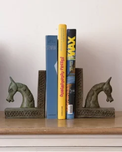 Serre-livres chevaux en bronze (Artisanat du Burkina Faso)