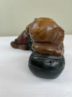 Serre livres en bois sculpté