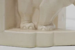 Serre-livres en céramique Art déco française à motif d'éléphant, années 1930