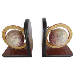 Serre- livres formica et globes terrestres