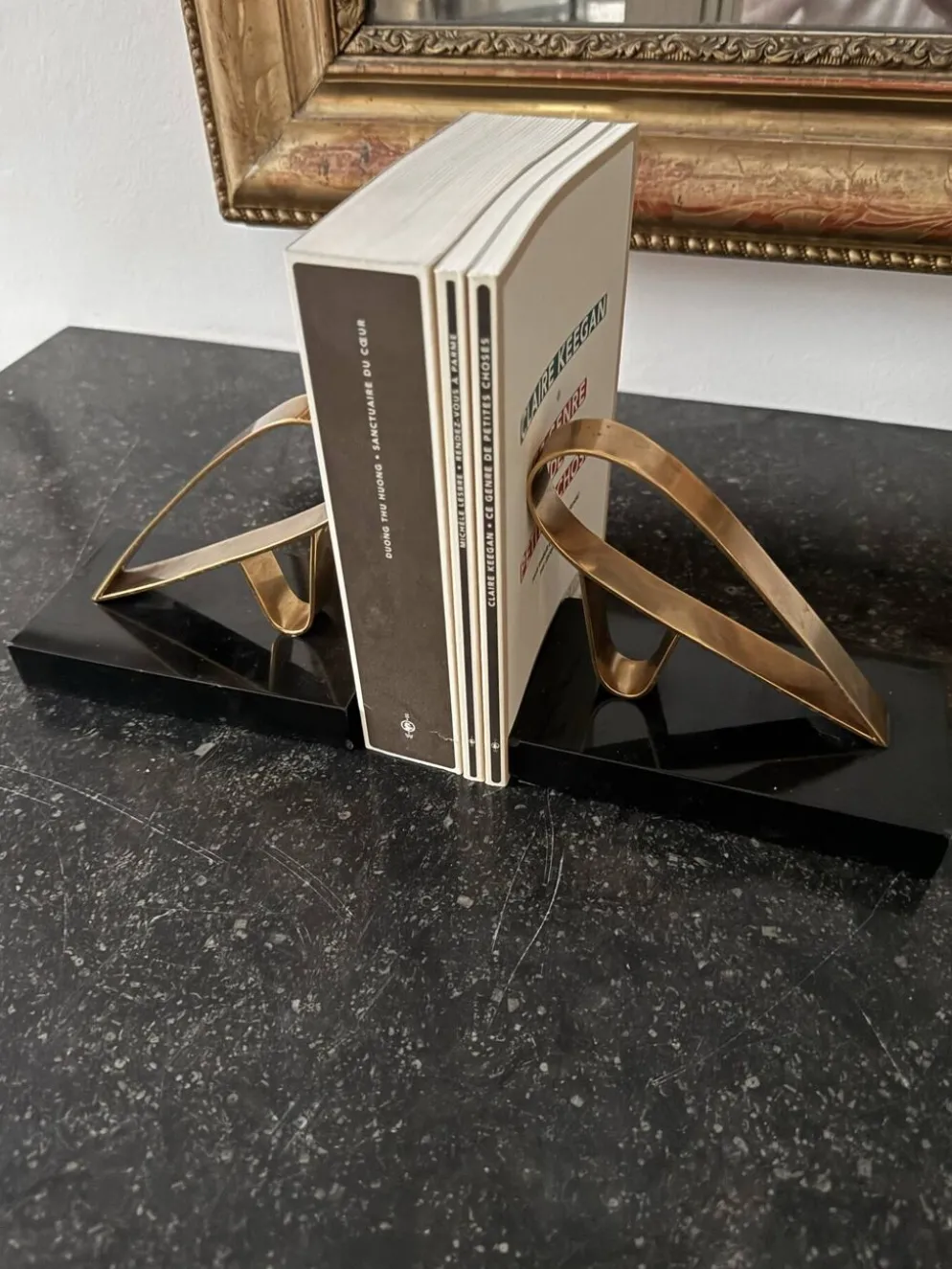 Serre-livres noir et doré