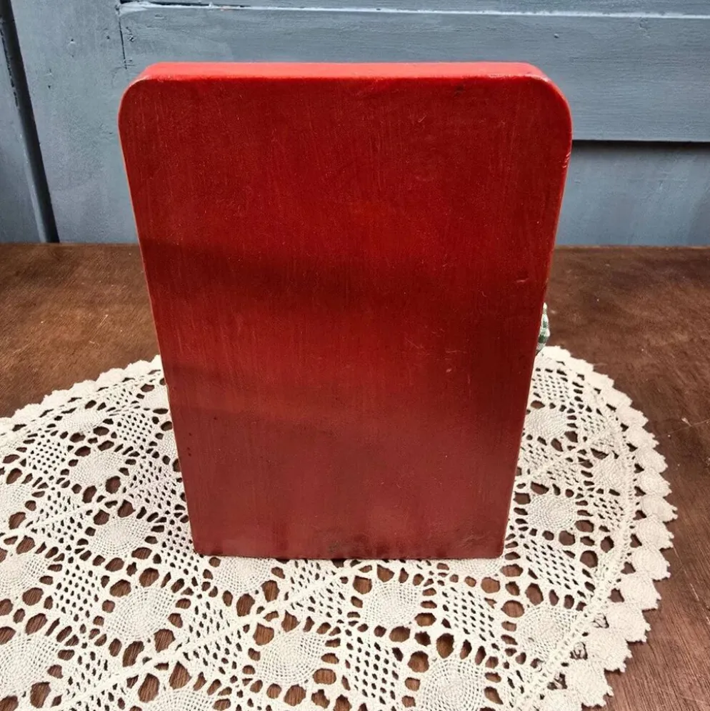 Serre-livres ourson vintage en bois peint – Déco enfant rétro