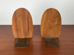 Serre-livres scandinaves en bois du milieu du siècle, années 1960, lot de 2