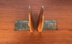 Serre-livres scandinaves en bois du milieu du siècle, années 1960, lot de 2