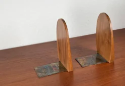 Serre-livres scandinaves en bois du milieu du siècle, années 1960, lot de 2