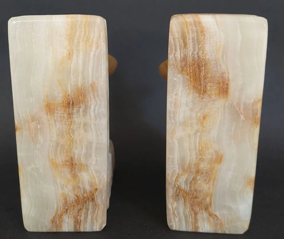 Serre-livres vintage onyx Mexicains assoupis années 60-70