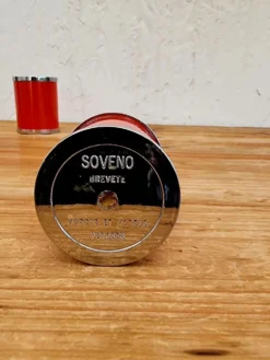 Service fumeur vintage orange Soveno Made in France années 70