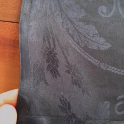 Serviette Christofle "Orangerie" Lin & Coton Bleu Marine