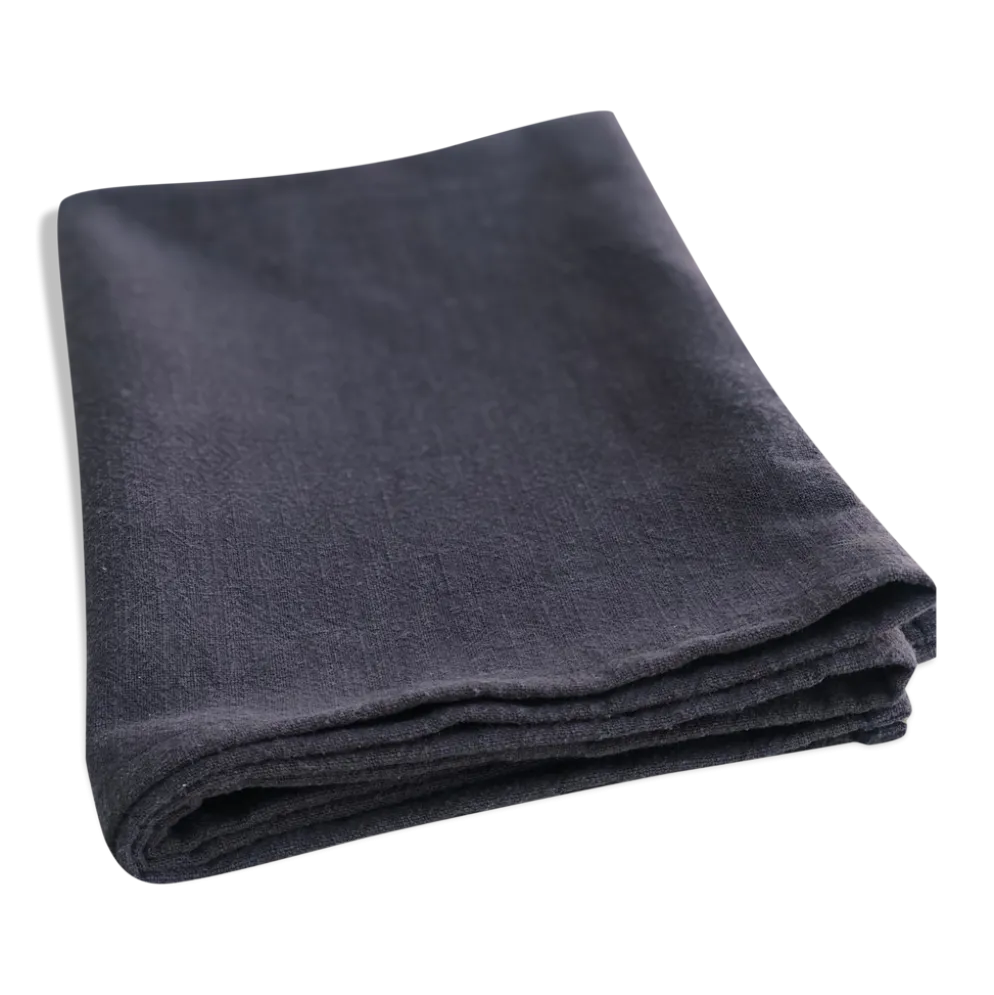 Serviette en lin lavé Bleu Caviar