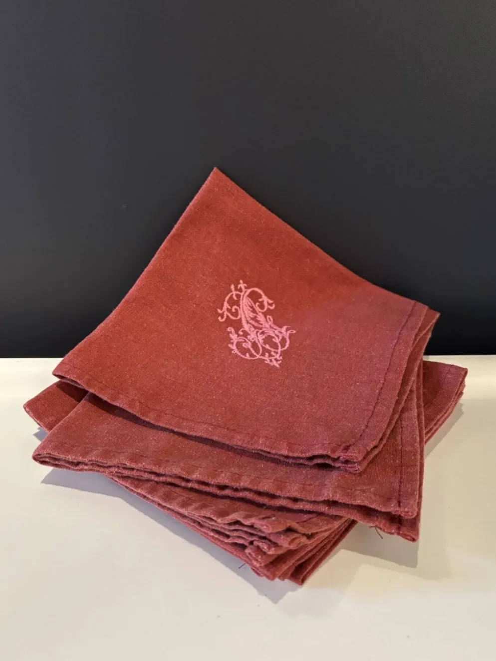 Serviettes anciennes en métis