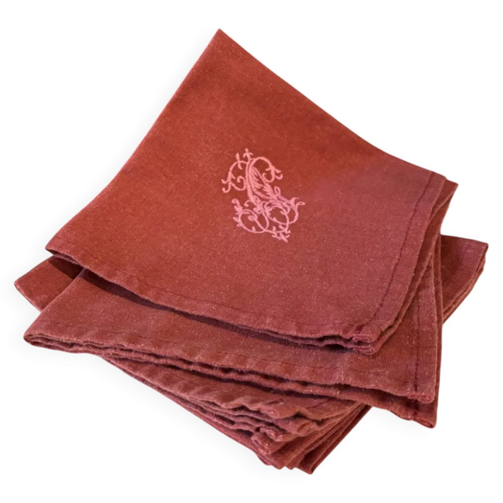 Serviettes anciennes en métis