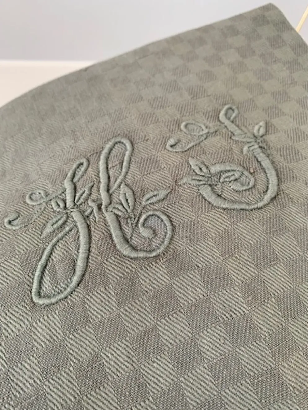 Serviettes anciennes monogrammées