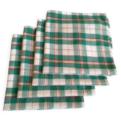 4 serviettes bistrot vertes 47 x 45
