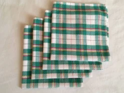 4 serviettes bistrot vertes 47 x 45