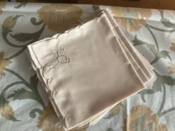 5 serviettes brodées (39 x 39 cm)