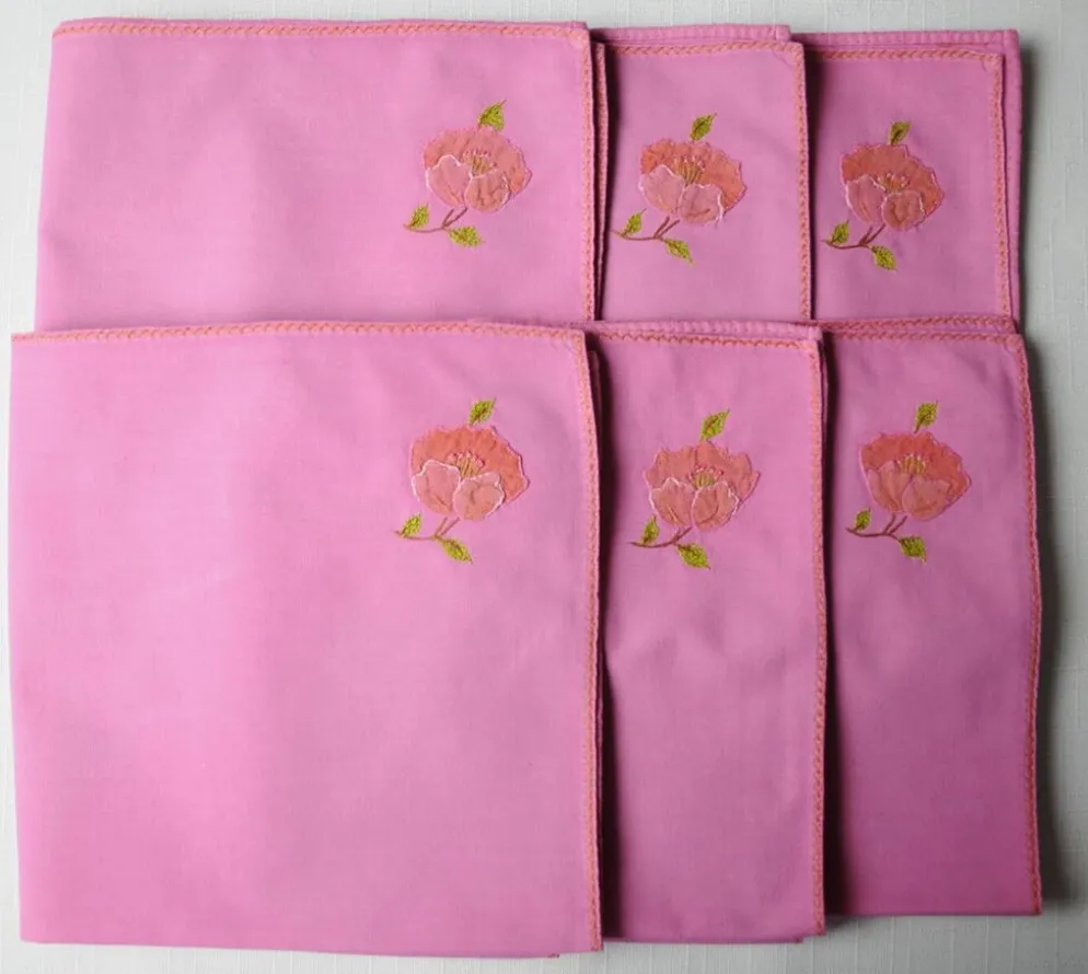 6 Serviettes “Cosmos du jardin”