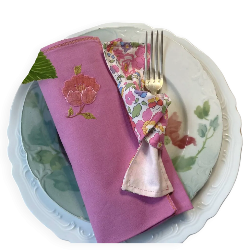 6 Serviettes “Cosmos du jardin”