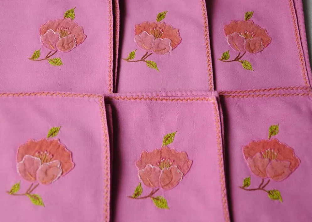 6 Serviettes “Cosmos du jardin”