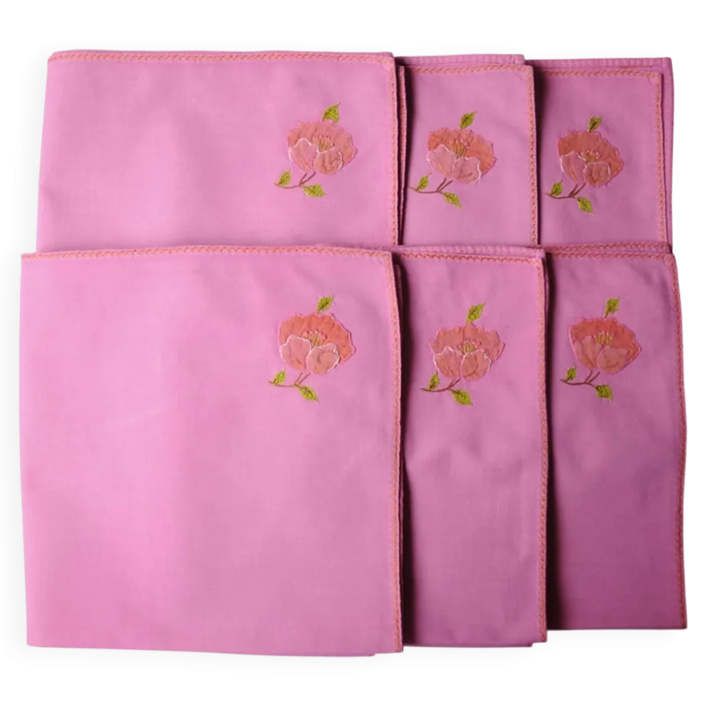 6 Serviettes “Cosmos du jardin”