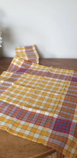 Serviettes de table anciennes en coton