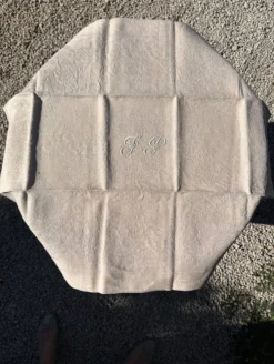 Serviettes de Table Anciennes en Métis Damassé –Lot de 6 - Monogrammées FP