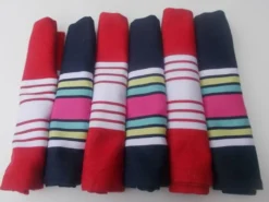 6 serviettes de table basque mendia