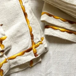 10 serviettes de table brodées