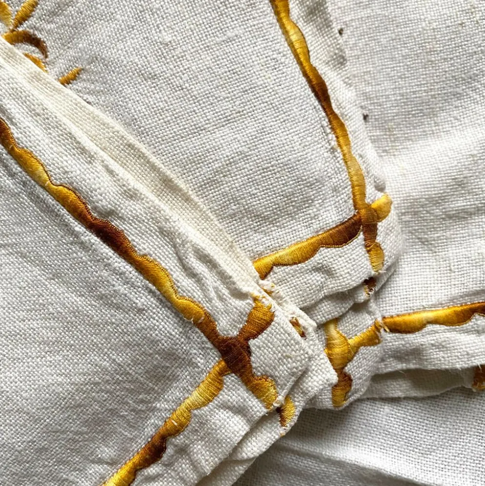10 serviettes de table brodées