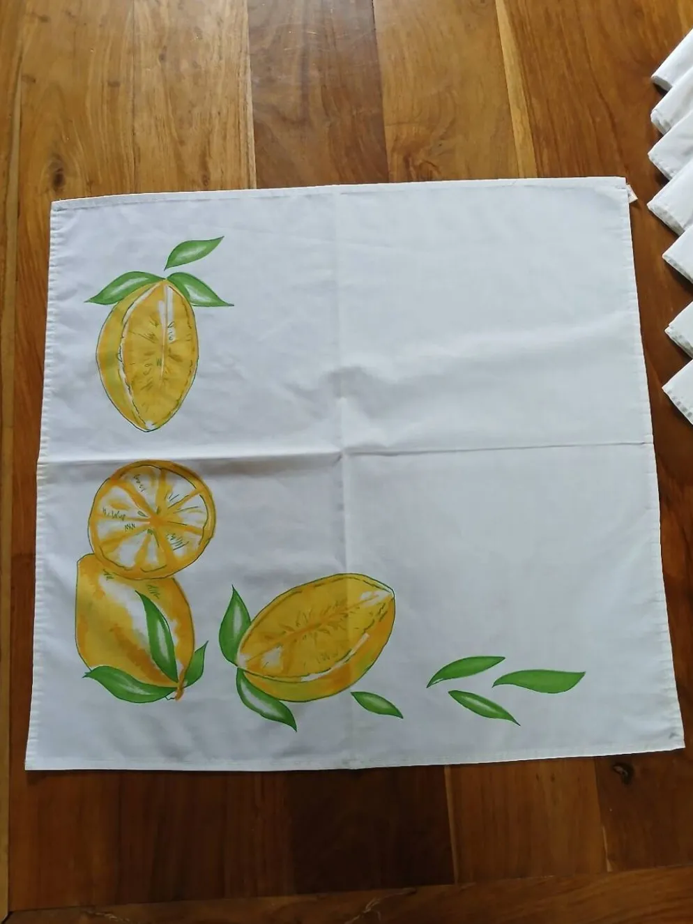 8 serviettes de table Carré Blanc