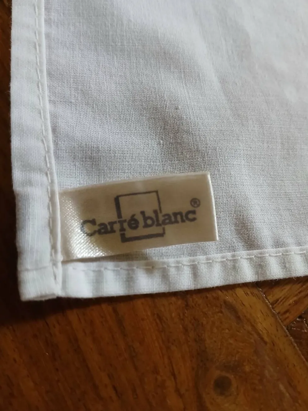 8 serviettes de table Carré Blanc