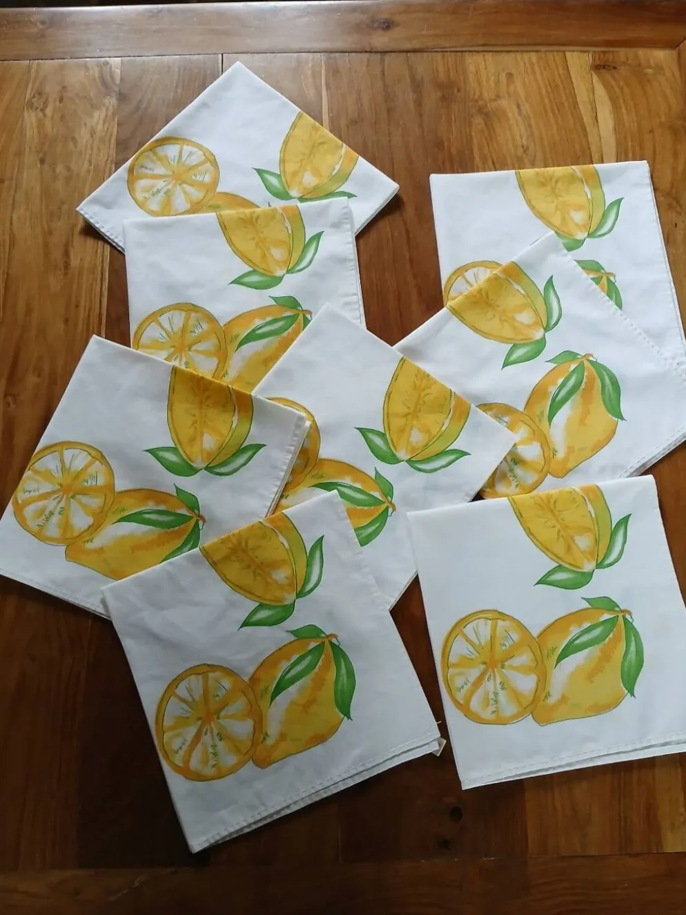 8 serviettes de table Carré Blanc