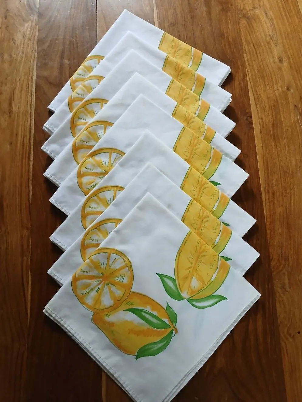 8 serviettes de table Carré Blanc