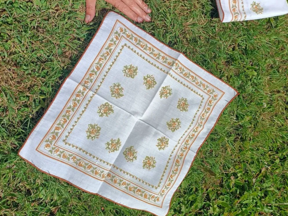Serviettes de table rétro x2