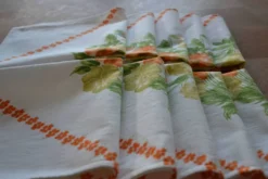 10 serviettes de table vintage
