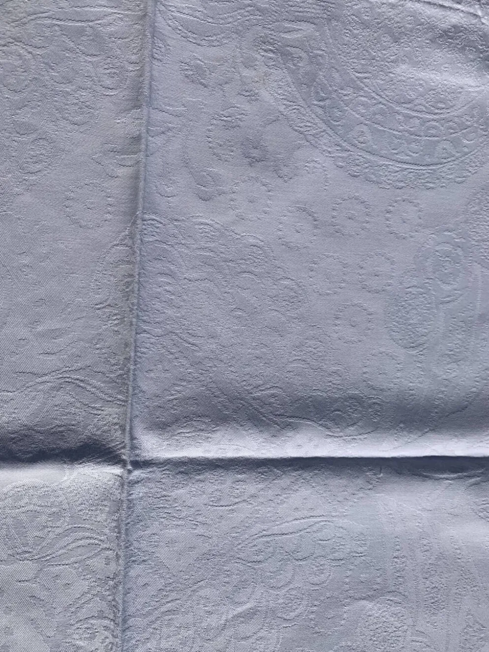 7 serviettes en coton damassé blanches, Christian Lacroix, vintage