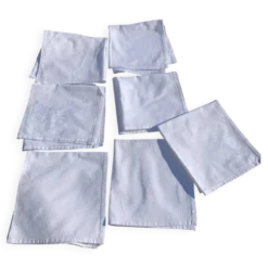 7 serviettes en coton damassé blanches, Christian Lacroix, vintage