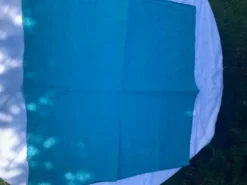 6 serviettes en coton damassées teintées bleues émeraude
