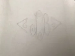 12 Serviettes en damassé blanc au monogramme JB