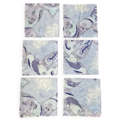 6 serviettes en satin de coton