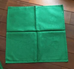 10 serviettes Patrick Frey damassé coton vert