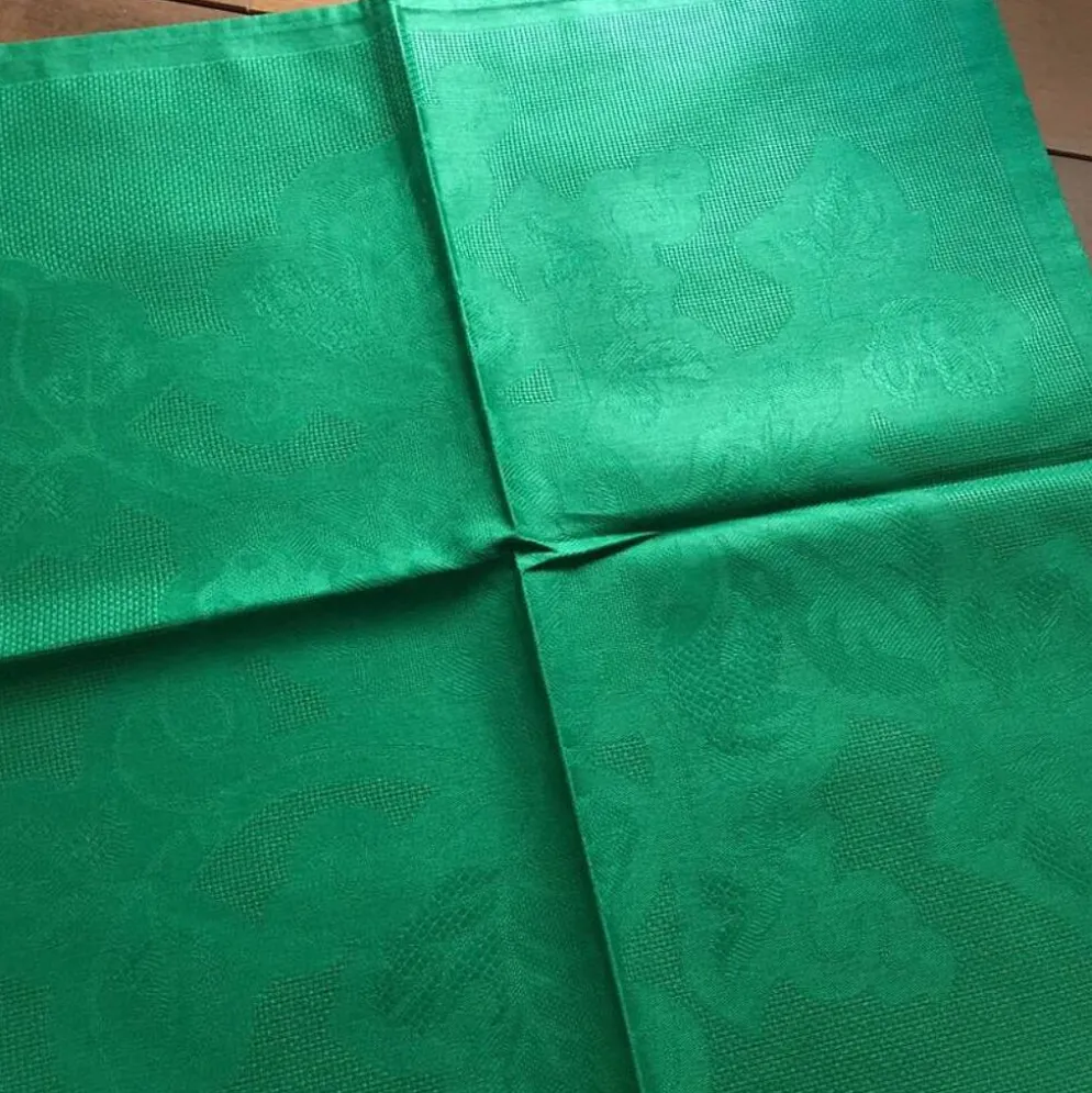 10 serviettes Patrick Frey damassé coton vert