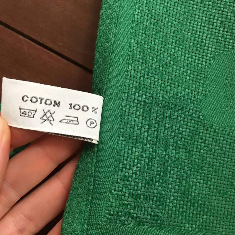10 serviettes Patrick Frey damassé coton vert