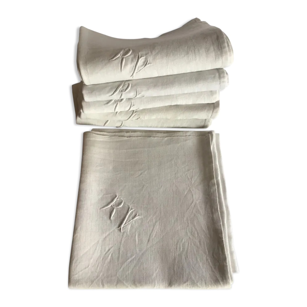 6 serviettes RV damassé 79X66cm