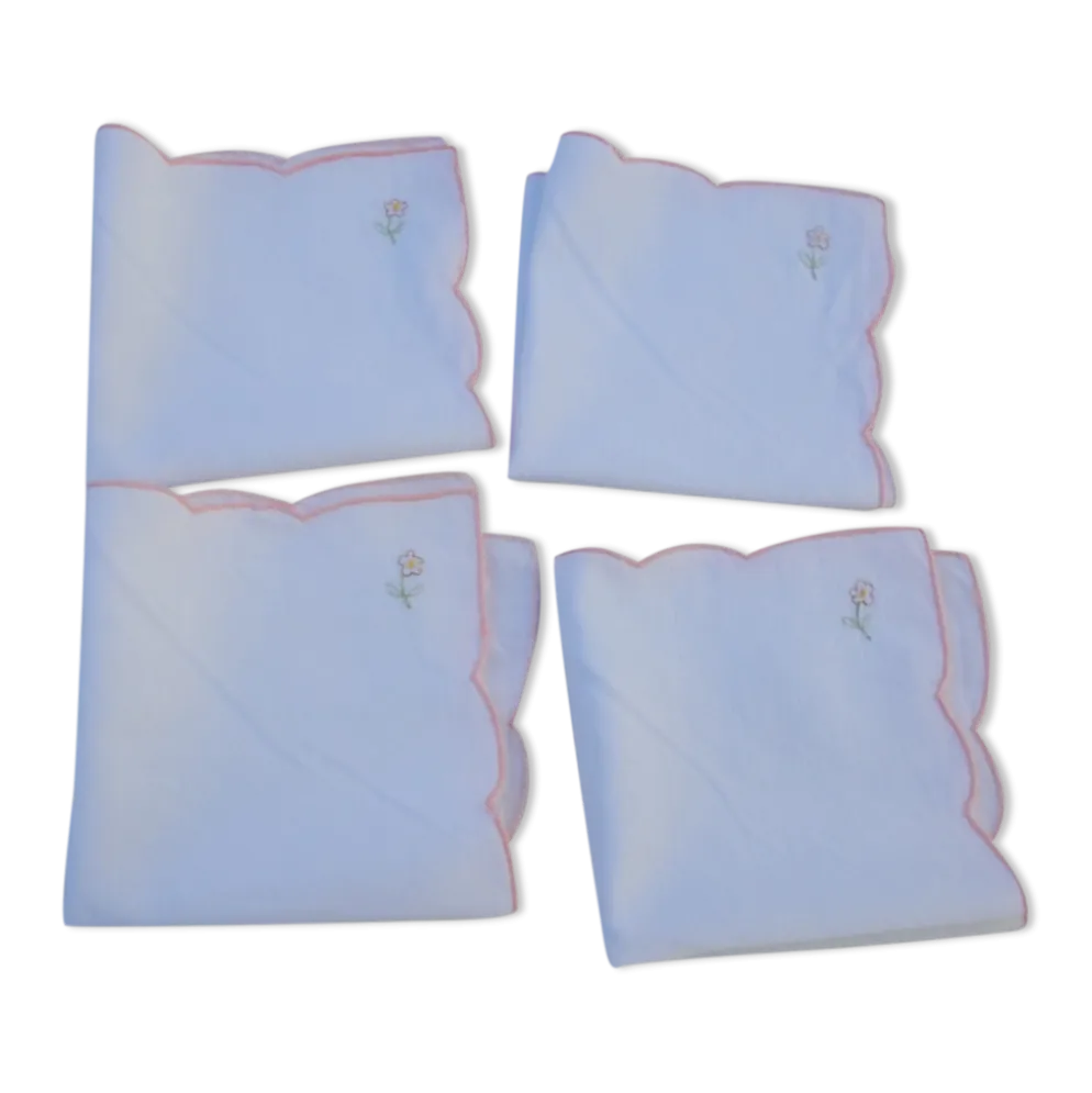 4 serviettes vintage