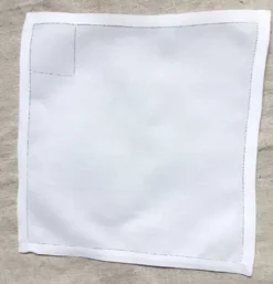 5 serviettes, 25,5x26 cm, en toile de fil