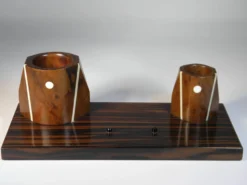SET DE BUREAU en EBENE de MACASSAR