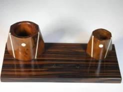 SET DE BUREAU en EBENE de MACASSAR