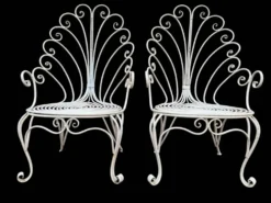 Set de 2 fauteuils Provençaux en fer forgé des années 60