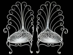 Set de 2 fauteuils Provençaux en fer forgé des années 60